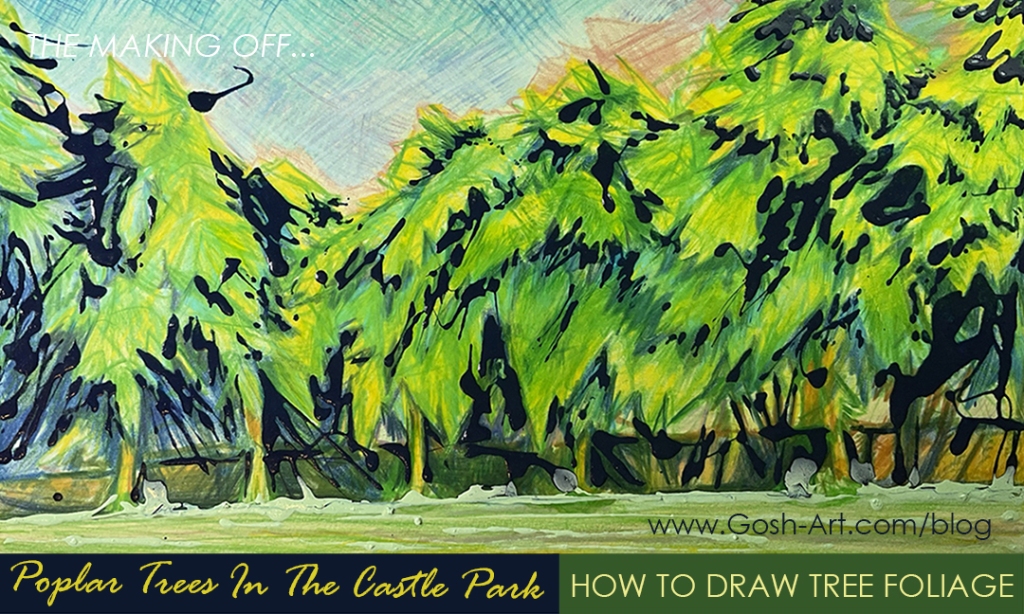 How To Draw Tree Foliage With Coloured Pencils